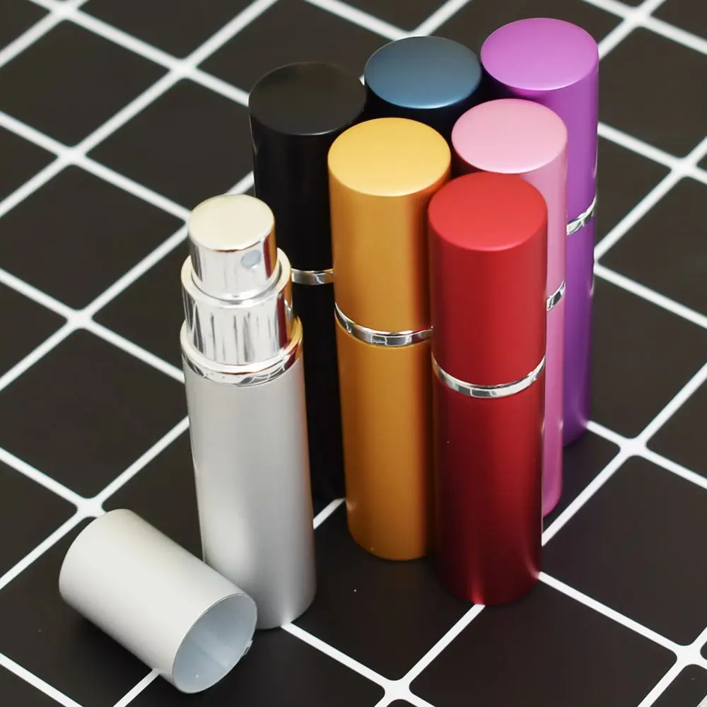 5ML Mini Portable Aluminum Refillable Perfume Bottle With Spray Empty