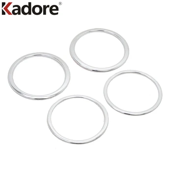 

For Nissan Qashqai 2014 2015 2016 abs Chrome Interior Car Door sound Speaker Audio Ring Cover Trim decoration 4pcs