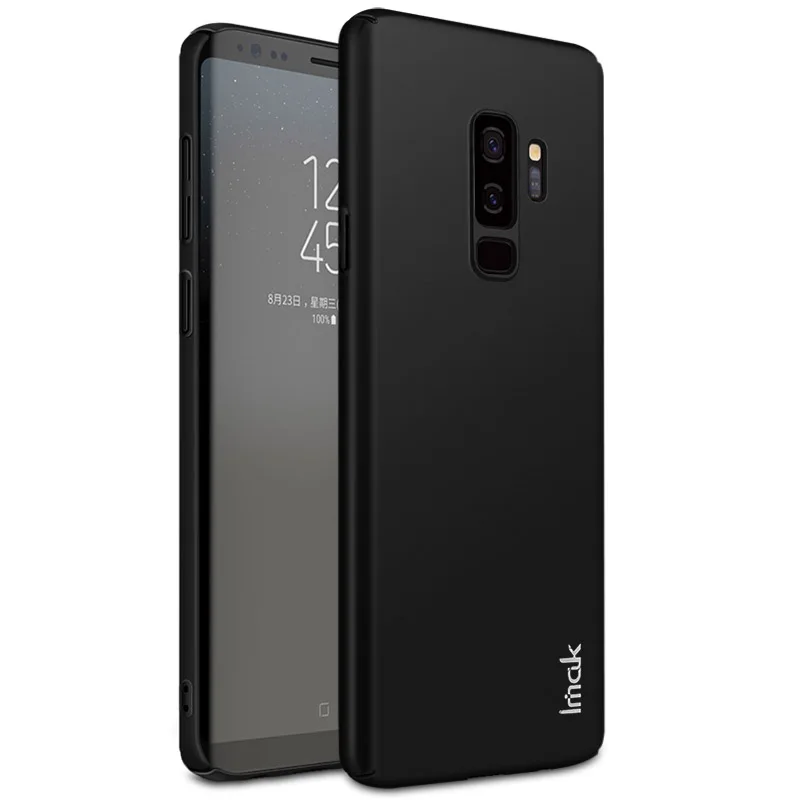 IMAK Тонкий телефон чехлы для Sansung Galaxy S9 случае samsung Galaxy S9 плюс Чехол PC Жесткий Матовая Обложка защиты coque принципиально - Цвет: Черный