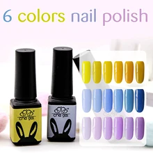 6 шт. набор для ультрафиолетовой обработки ногтей, цветной лак для ногтей, экологичный Светодиодный отверждающий гель лак для ногтей 5 мл