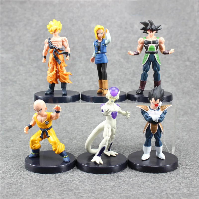 6pc/set Dragon Ball PVC Action Figure Toy Anime Super Saiyan Goku Vegeta Gohan Piccolo Cell Buerma Collection Display Brinquedos | Игрушки и