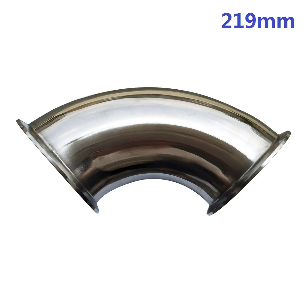 Meilleur OD219mm Tri clamp 235mm En Acier Inoxydable 304 Sanitaire Bague Coude Pince Tri 90 Degré Raccords de Tuyauterie