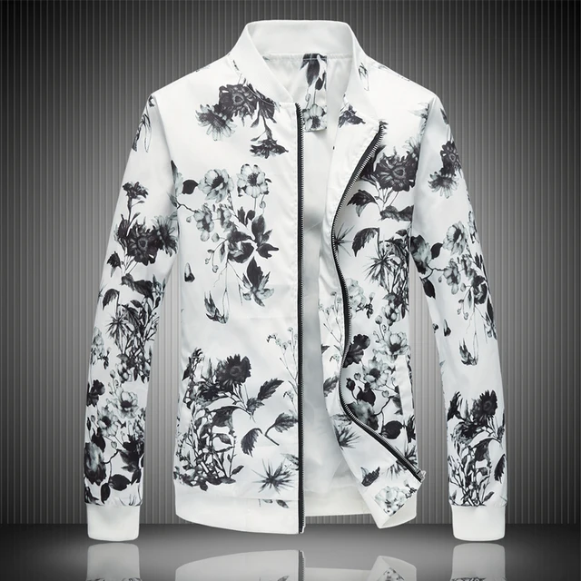 2018 spring men s jacket prints plus size fashion youth jacket