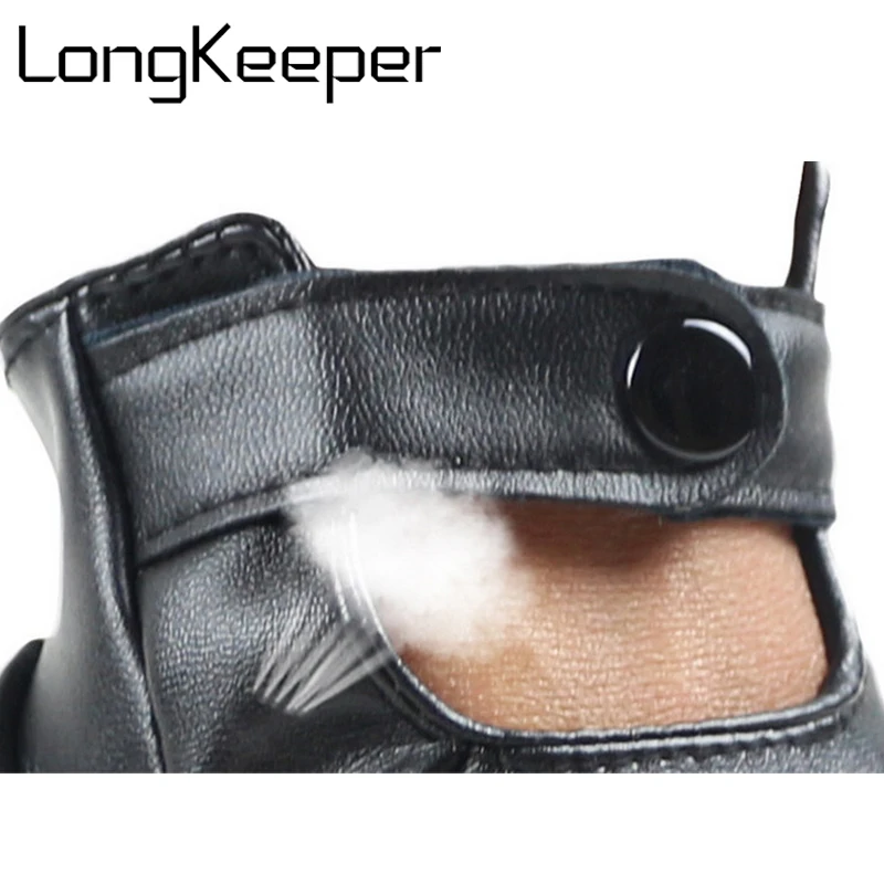Женские перчатки для вождения LongKeeper из искусственной кожи модные митенки без