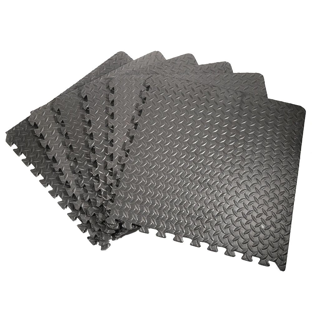 12Pcs EVA Interlocking Soft Foam Floor Mats Gym Garage Exercise House