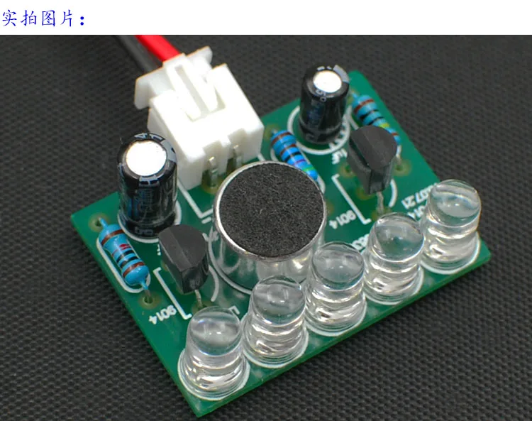 

DIY Kit Flash Light Kit/5 LEDs Blue light/Voice controlled /Soldering Practice PCB Electronic Circuit Training Suite