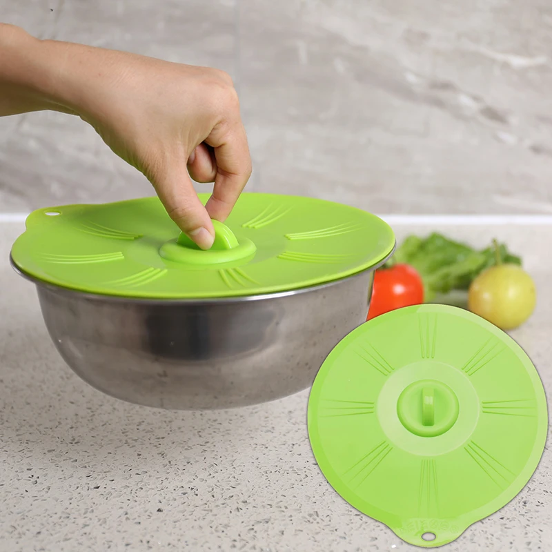 

Microwave Bowl Cover Suction Lid-bowl Pan Cooking Pot Lid Silicone Food Wrap Cooking Tools Pressure Seal Cover @