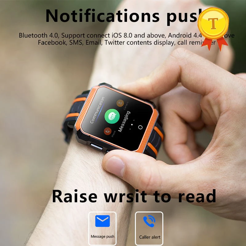 Best selling MTK6737 Android 6.0 4G smart watch 1GB8GB SmartWatch Phone Heart Rate Sim Card Support 5.0MP Camera message remind