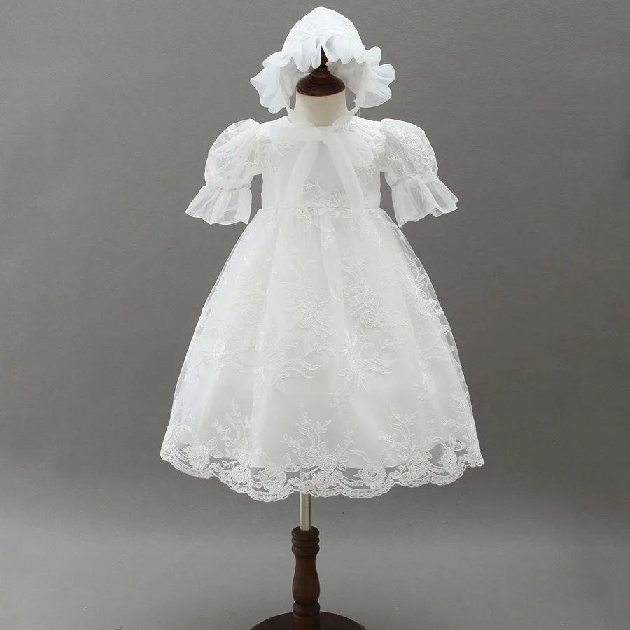 IYEAL/Новинка; высококачественное платье для маленьких девочек; платье на крестины для новорожденных; детское платье на день рождения, свадьбу, Рождество, 1 год - Цвет: Ivory