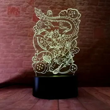 

Luminous Dragon Ball Dragon Figma 3D Illusion LED NightLight Color Flashing Lamp Dragon Ball Super Anime Figure Model Toys