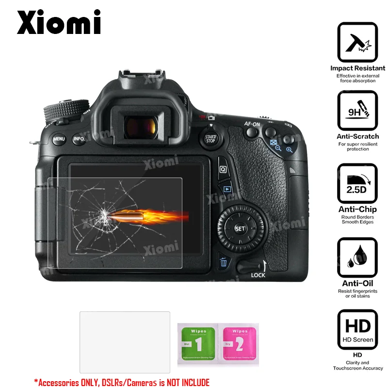 

Anti-Scratch LCD Screen Protector Guard Shield Film for DSLRs Canon EOS 70D 77D 80D 650D 700D 750D 760D 800D Tempered Glass-!