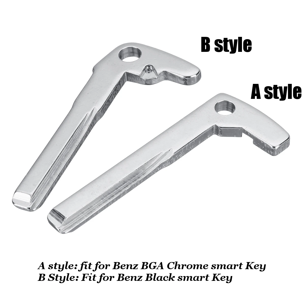 

Car Smart Remote Key Keyless Blank Blade Uncut Key Case Insert Replacement for Mercedes-Benz for Benz BGA Chrome smart Key