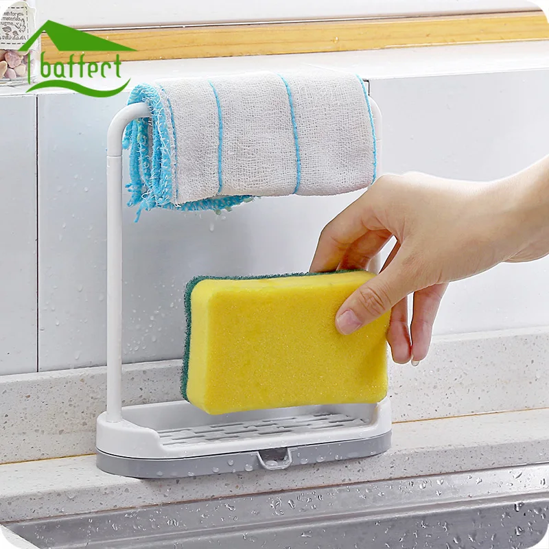 

Useful Suction Cup Sink Shelf Soap Sponge Drain Rack Kitchen Sucker Storage Tool Home Kitchen Organizer