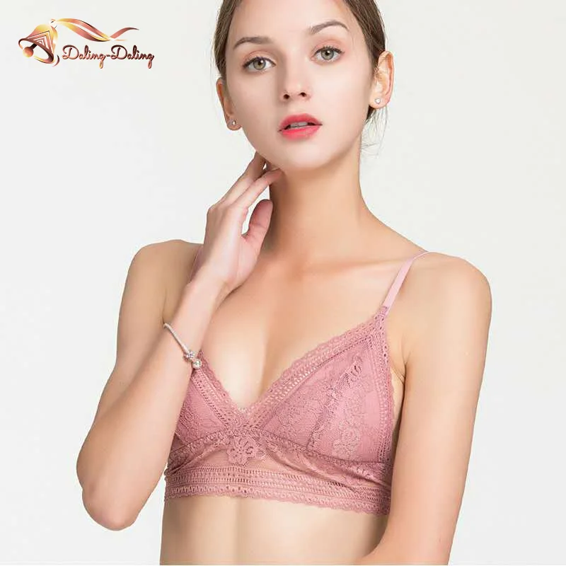 

2019 New Summer Thin Bras Women Sexy Lace Women Bralette Seamless Silk Bras Women Lingerie Back To School Girlish Underwear