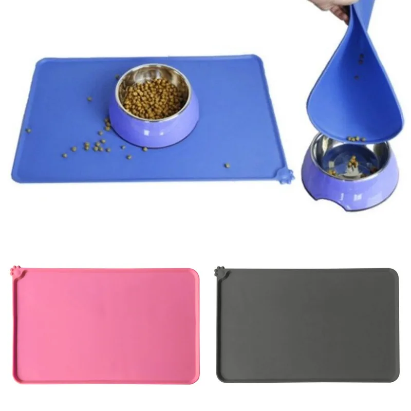 Dog Food Pad Puppy Feeding Mat Creative 47*30cm Silicone Bed Bowl Pee Pads Waterin Houses