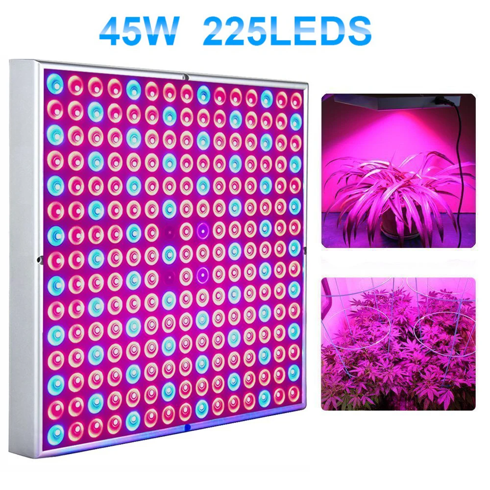 

45W LED Grow Light Bulbs Panel Full Spectrum Plant Growing Lamps for Indoor Plants Greenhouse Seedlings Growing and Flowering