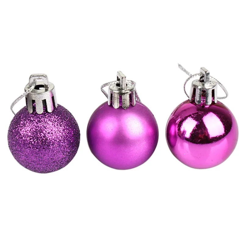 24 piezas decoraciones de bolas de árbol de Navidad para DIY fiesta de Navidad boda 3 CM bolas adornos colgantes para el hogar Navidad decoración 24 piezas decoraciones de bolas de árbol de Navidad para DIY fiesta de Navidad boda 3 CM bolas adornos colgantes para el hogar Navidad decoración