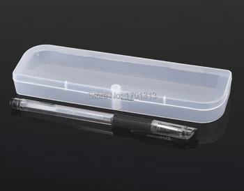 

transparent Contracted pen box plastic box PP Storage Collections Container Box Case pencil box
