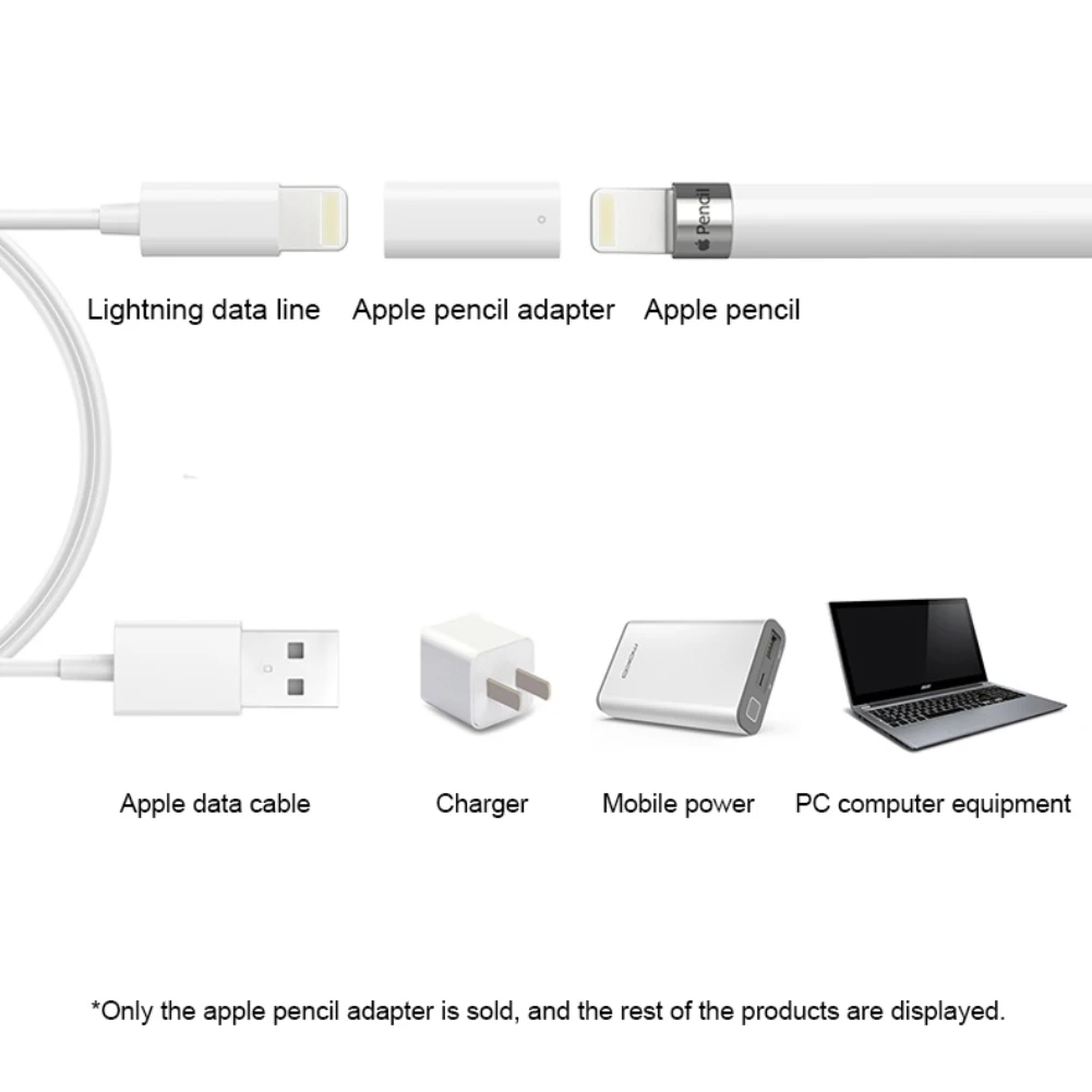 Портативный мини-разъем для зарядки адаптер для Apple Pencil женский для домашнего офиса легкое зарядное устройство аксессуары