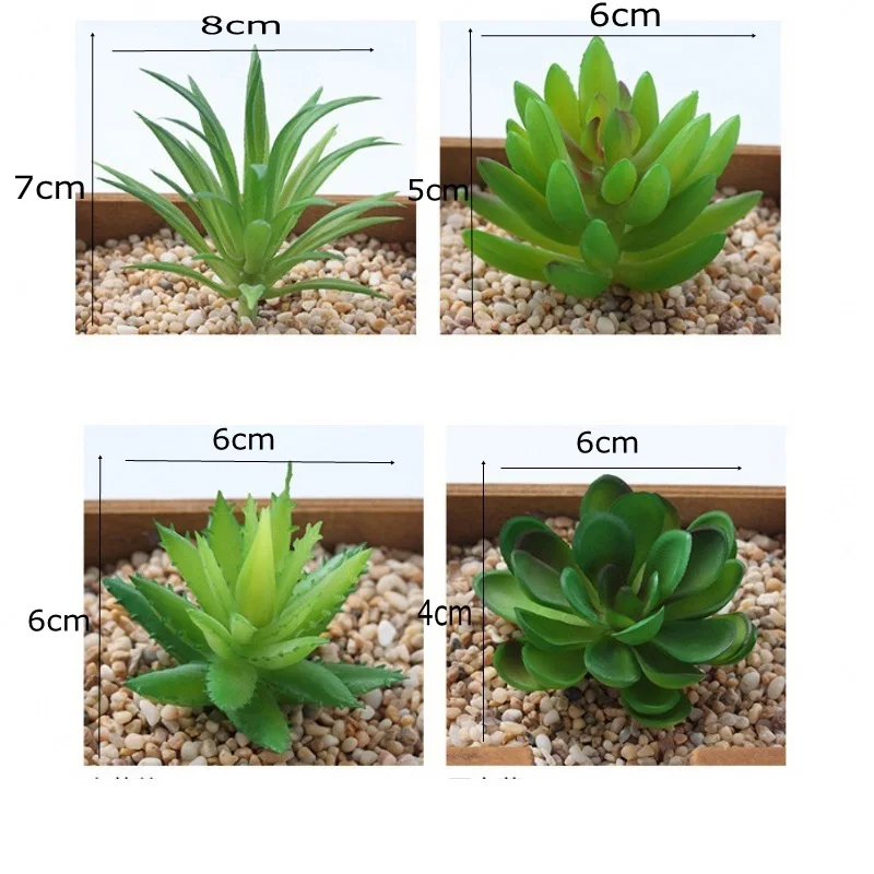 1 шт. мини суккулентные растения пальмовые бонсай местный пейзаж искусственные мясистые кактусы растения декоративные цветы для украшения стола