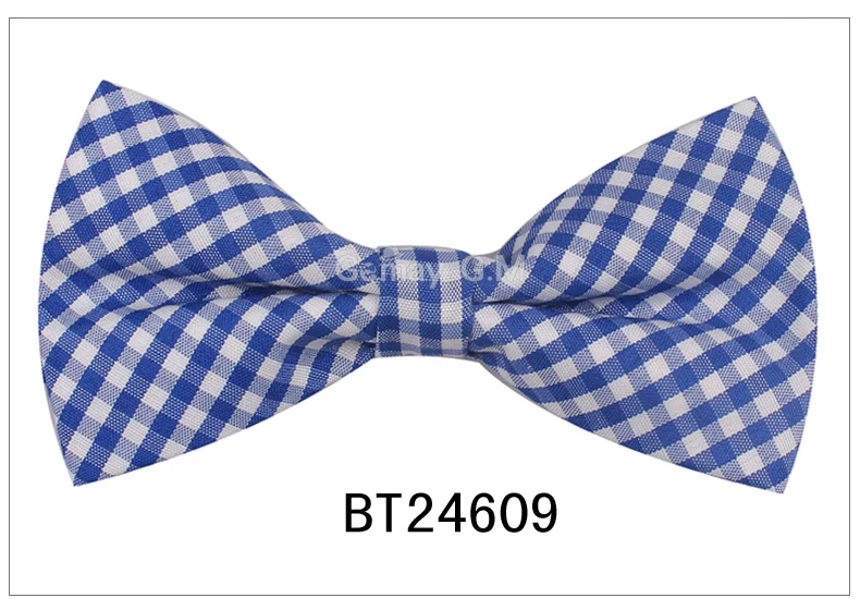 Новые клетчатые галстуки-бабочки для детей, галстуки для малышей, регулируемый смокинг для мальчиков и девочек, вечерние галстуки-бабочки, повседневные хлопковые галстуки-бабочки - Цвет: BT24609