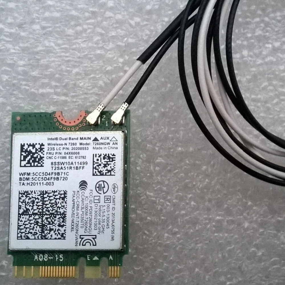 Пара антенн Wi Fi для NGFF M.2 беспроводная карта 7260 7265 BCM94350 BCM94360 серии P/N DC33001FD00 DC33001F300 I