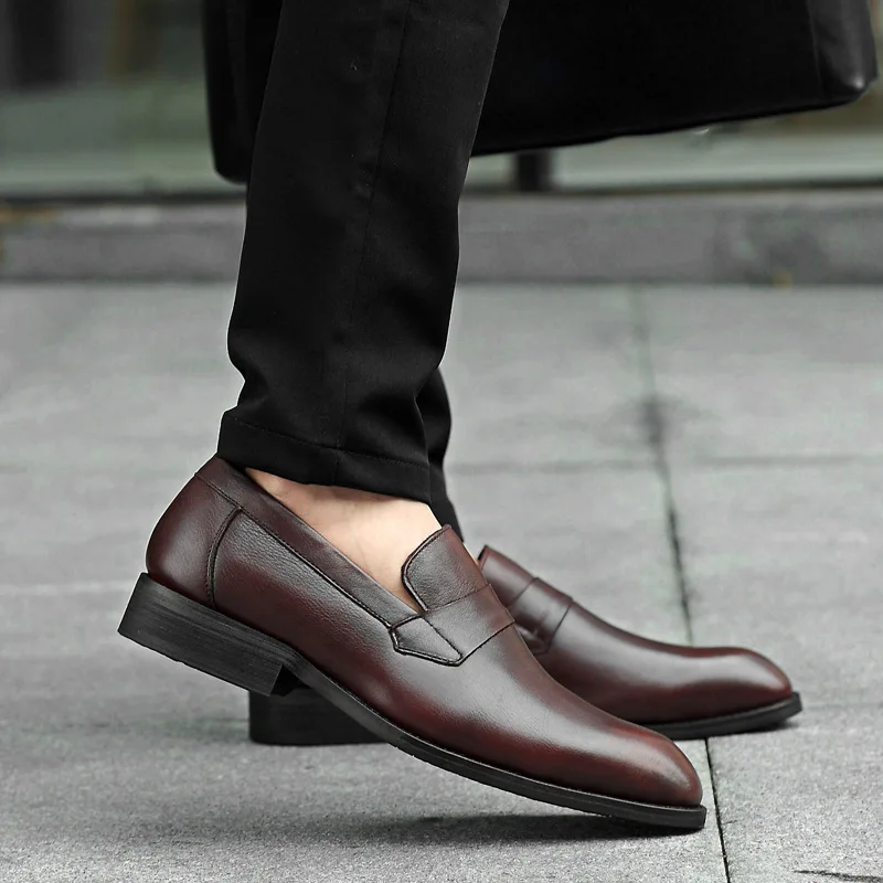 QFFAZ/Мужская обувь; сезон весна-лето; деловая повседневная обувь из натуральной кожи; мужская модельная Роскошная офисная обувь; Мужские дышащие оксфорды