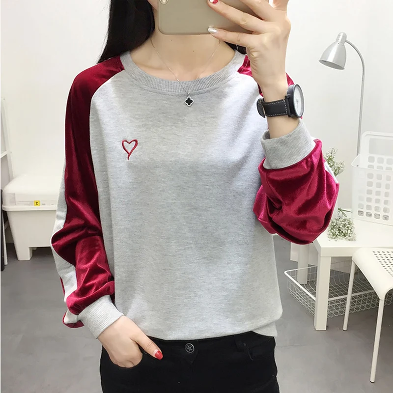 Sudadera Mujer женские толстовки с вышивкой 2018 осенняя мода длинный рукав толстовка