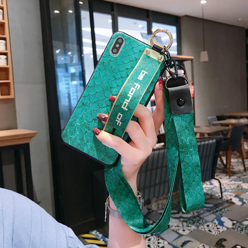 

Mobile phone case for iPhone xr xs max cases for Apple iPhone x 8 7 6 6s plus back cover luxury holder lanyard woman student