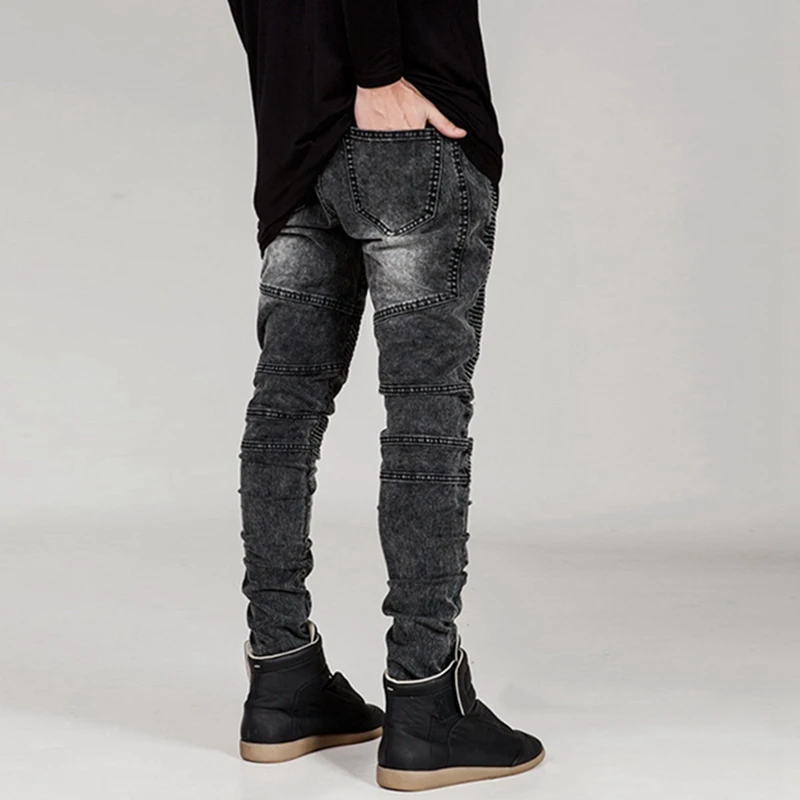 LAAMEI, мужские джинсы для байкеров, модные хип-хоп обтягивающие джинсы для мужчин, уличная одежда, хип-хоп, стрейчевые, Hombre, узкие брюки