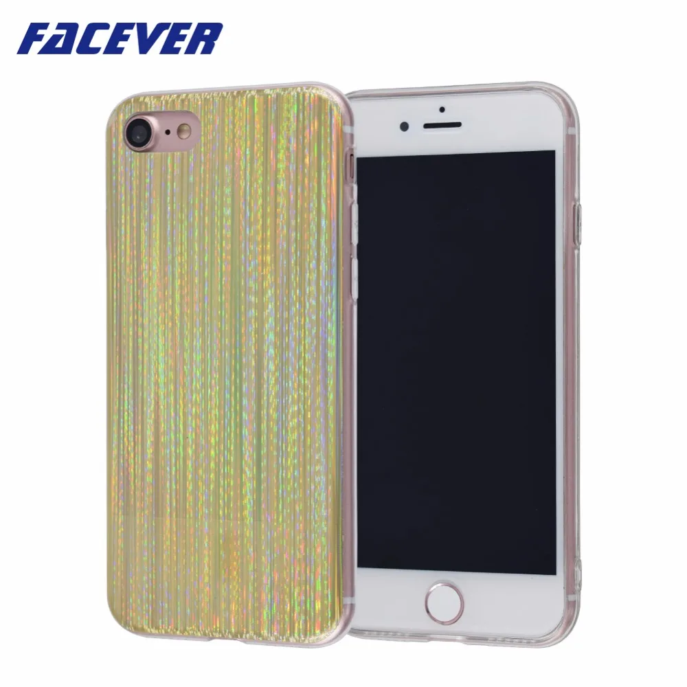 Голографический Радужный чехол Facever Psychedelic для iPhone 6 Plus 6S блестящий цветной