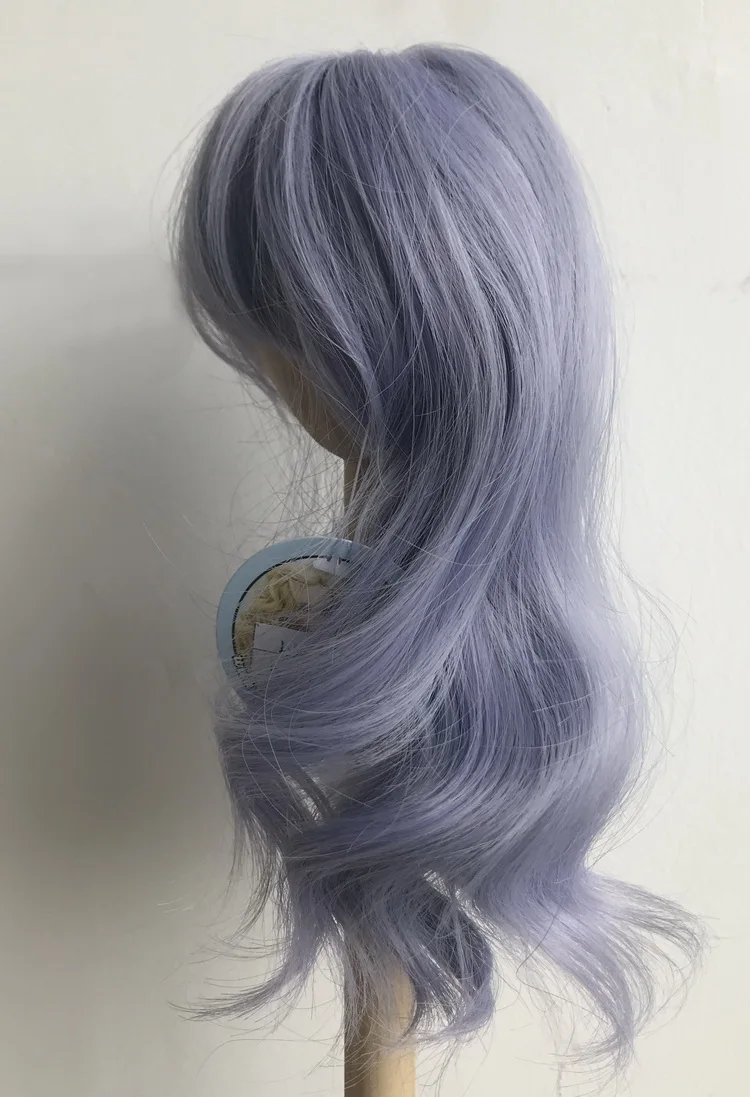 Muziwig perucas de cabelo encaracolado roxo de