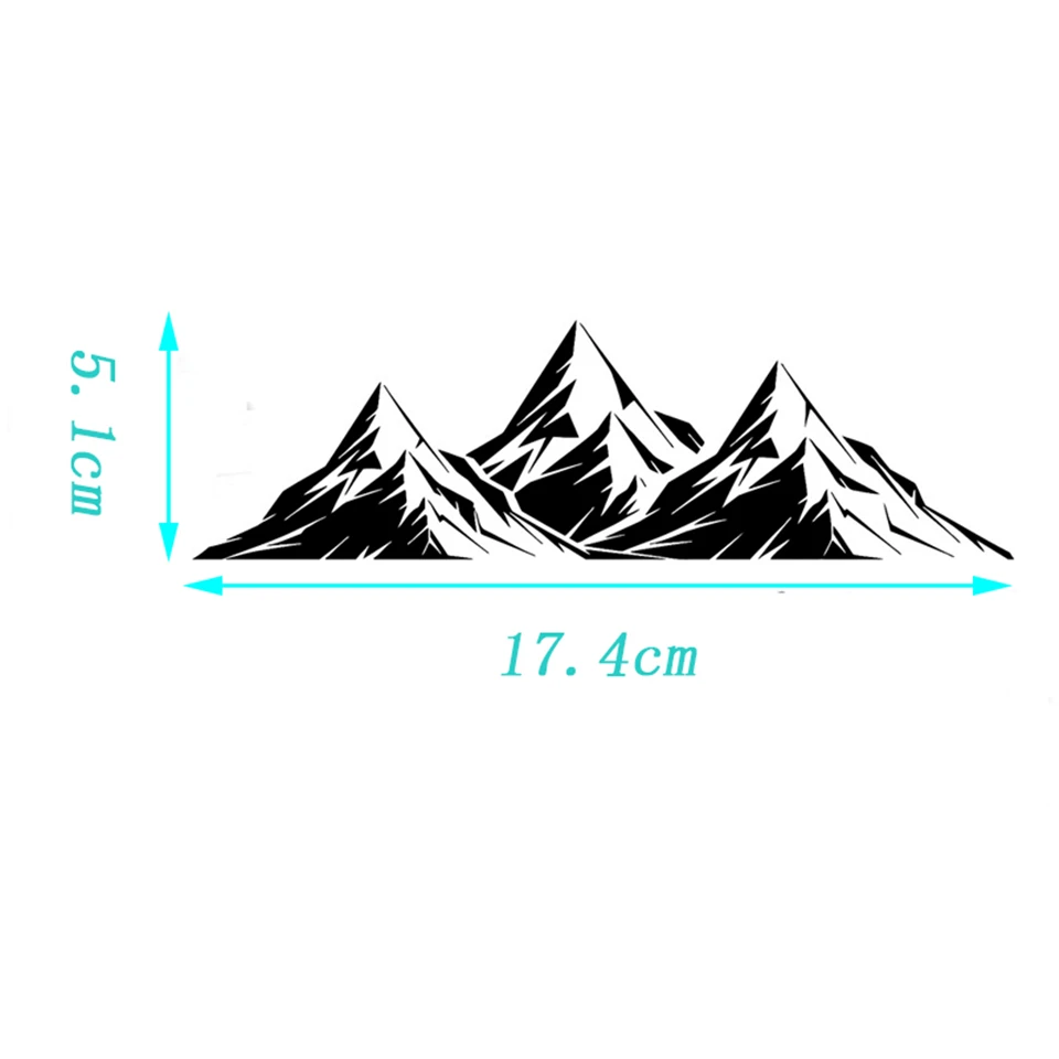 Car Sticker Reflective Mountains Room Vinyl Car Styling Stickers Decals Decor Car-styling Car Stickers And Decals 17.4cm5.1cm  (2)