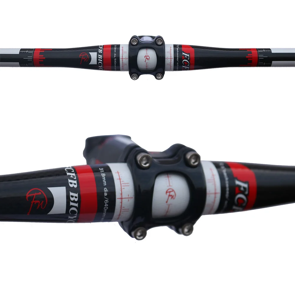 FCFB مهاجم ألياف الكربون كاملة bicyle المقود دراجة هوائية جبلية MTB المقود 31.8*720 ملليمتر فائقة طويلة manillar fixie دراجة أجزاء
