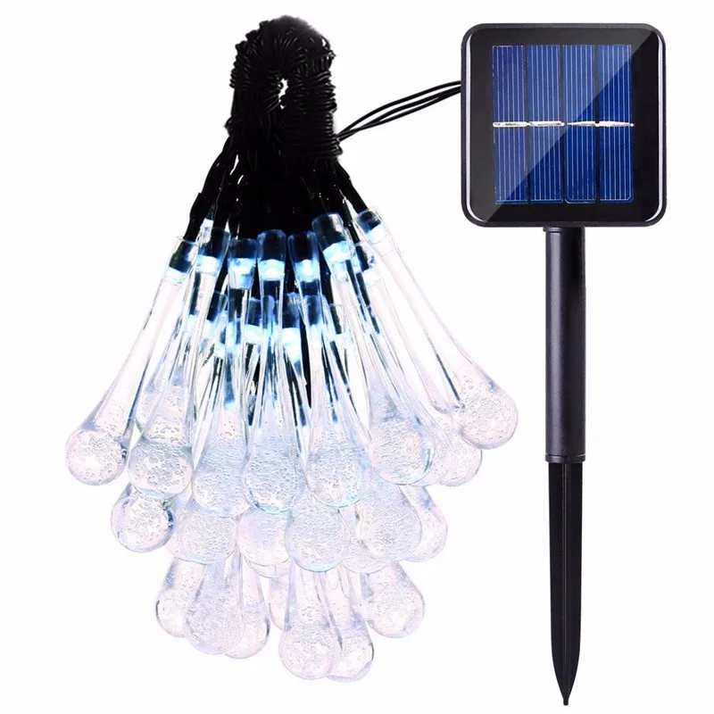 LED luces solar forma de gota (2)