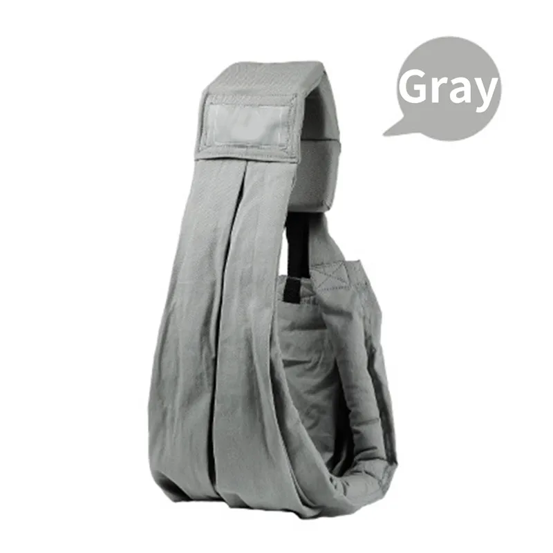 Рюкзак-кенгуру на лямках для младенцев, сумка-кенгуру для малышей, популярный органический хлопковый слинг для новорожденных - Цвет: gray