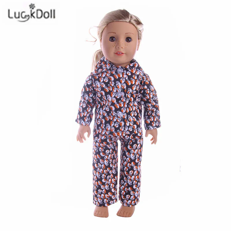 Пижама LUCKDOLL с принтом для девочек 18 дюймов 43 см|Куклы| |