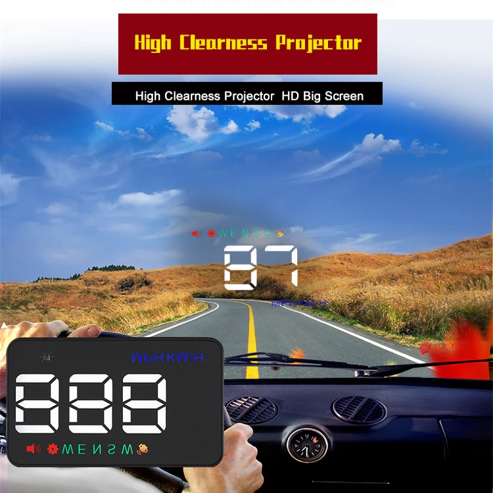 2 Дисплей режим автомобильный проектор скорости подходит для любых автомобилей цифровой GPS Спидометр авто лобовое стекло HUD проектор A5 головой вверх Дисплей