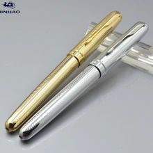 JINHAO Роскошная золотая/серебряная металлическая авторучка/роликовая шариковая ручка канцелярская брендовая чернила для письма ручки подарок