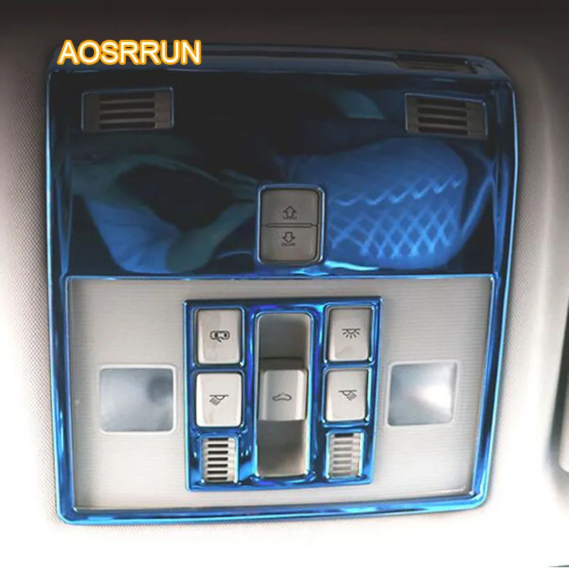 

AOSRRUN Stainless steel front reading lamp decorative frame after reading lamp decoration cover Car accessories FOR Skoda Karoq