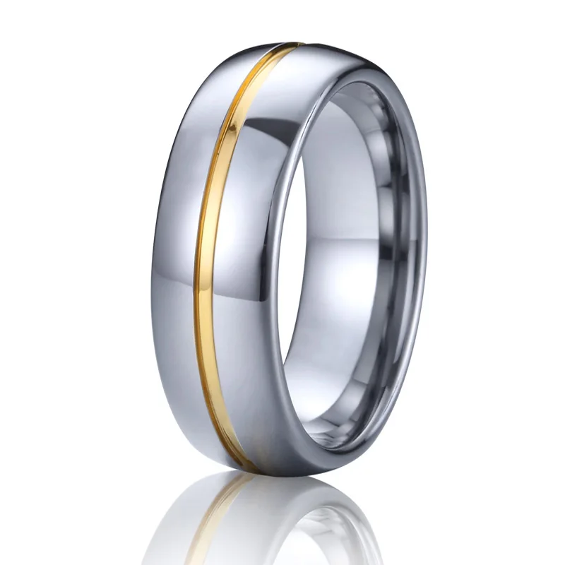 

100% tungsten carbide ring men jewelry Gold Silver Color LOVE Alliances Anniversary Marriage Wedding Rings for women