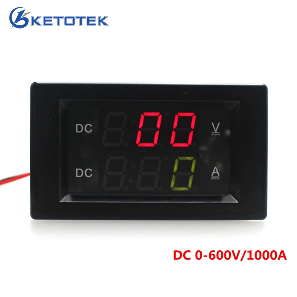 DC 0 600V/1000A Voltage Ampere meter led panel digital Voltmeter