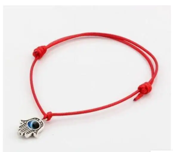 

Judaica Hamsa Red String Bracelet eye Charm Kabbalah Hand Of Fatima Silver Pendant Adjustable Length Luck Bangle Protection