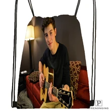 Пользовательские Шон Мендес походная сумка на шнурке милый детский Ранец(черный цвет(вид сзади) 31x40 см#180531-02-01