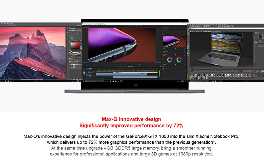 Оригинальный Xiaomi Mi Тетрадь 15,6 ''Pro GTX 1050 MAX-Q ноутбуки i5-8250U 4 Гб GDDR5 256 GB DDR4 в наличии