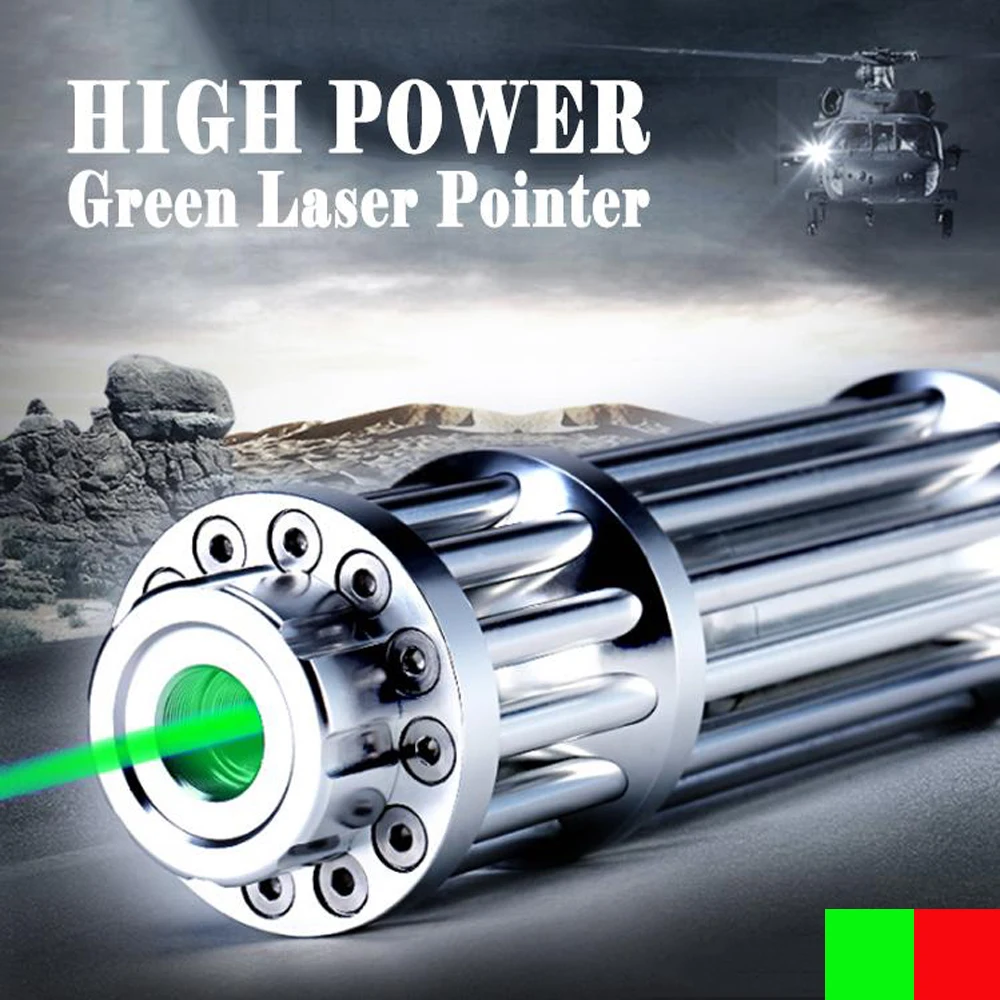

B017 Green laser pointer Hunting High Power 10000m 532nm Continuous Line 500 to1000 meters Burning Red Laser pen