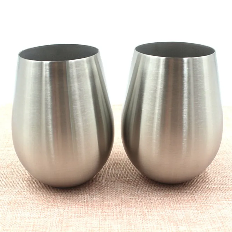 Modern Innovations Stainless Steel Stemless Wine Glasses 18 Oz Made of