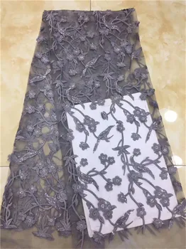 

Nigerian Lace Fabrics For Wedding 2018, African French Lace Fabric High Quality Lace, Lace With Sequins White(DP-12-18