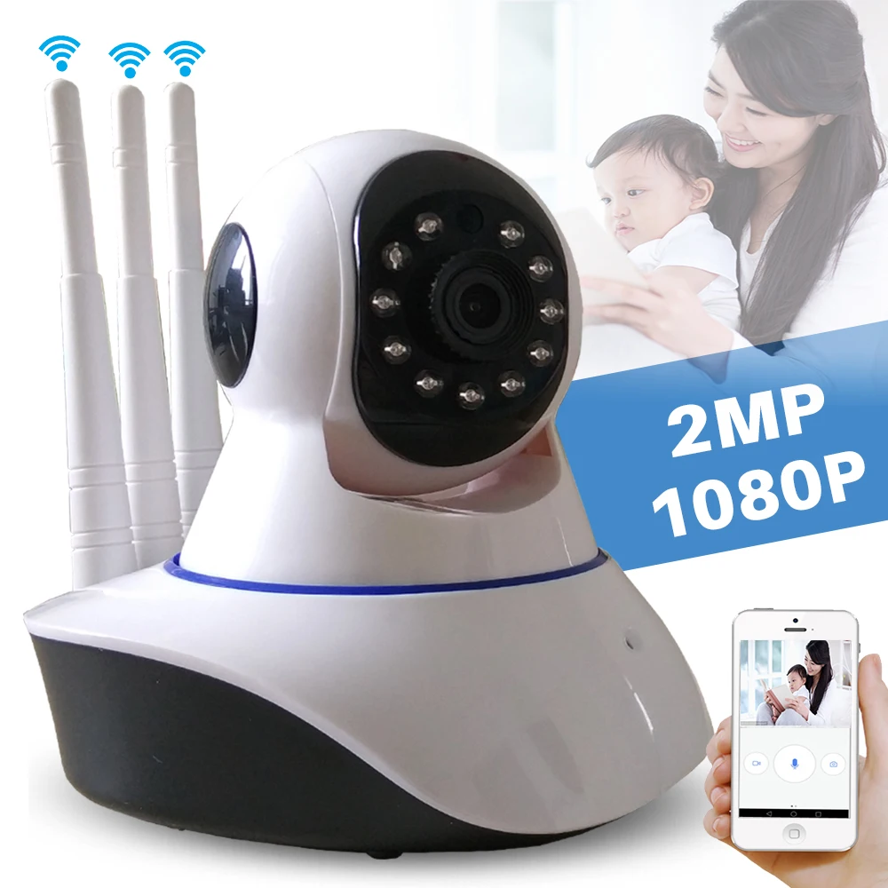 CCTV Surveillance Security font b Wireless b font Camera 2MP 1080P Wifi Camera Night Vision Two