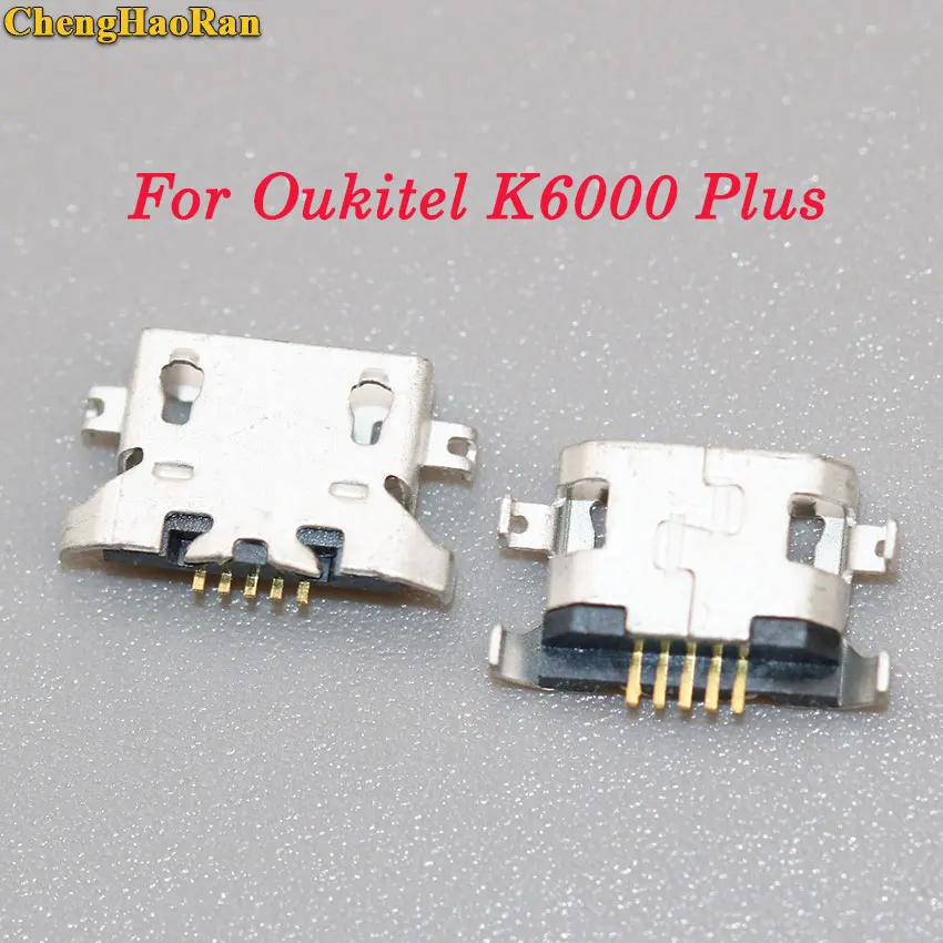 

ChengHaoRan 2-10 pcs For Oukitel K6000 Plus Micro mini USB charger Charging Dock jack socket Connector Port Parts plug